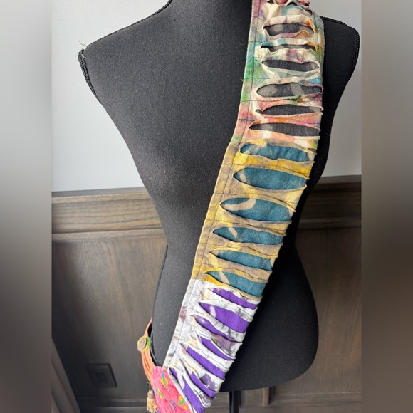 India Boutique Multicolor Boho Hippie Patchwork Shoulder Bag NWOT - Picture 3 of 7